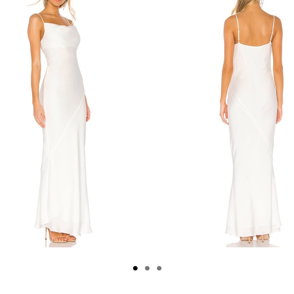 Shona Joy Luxe Bias Cowl Slip Dress in Ivory size 6